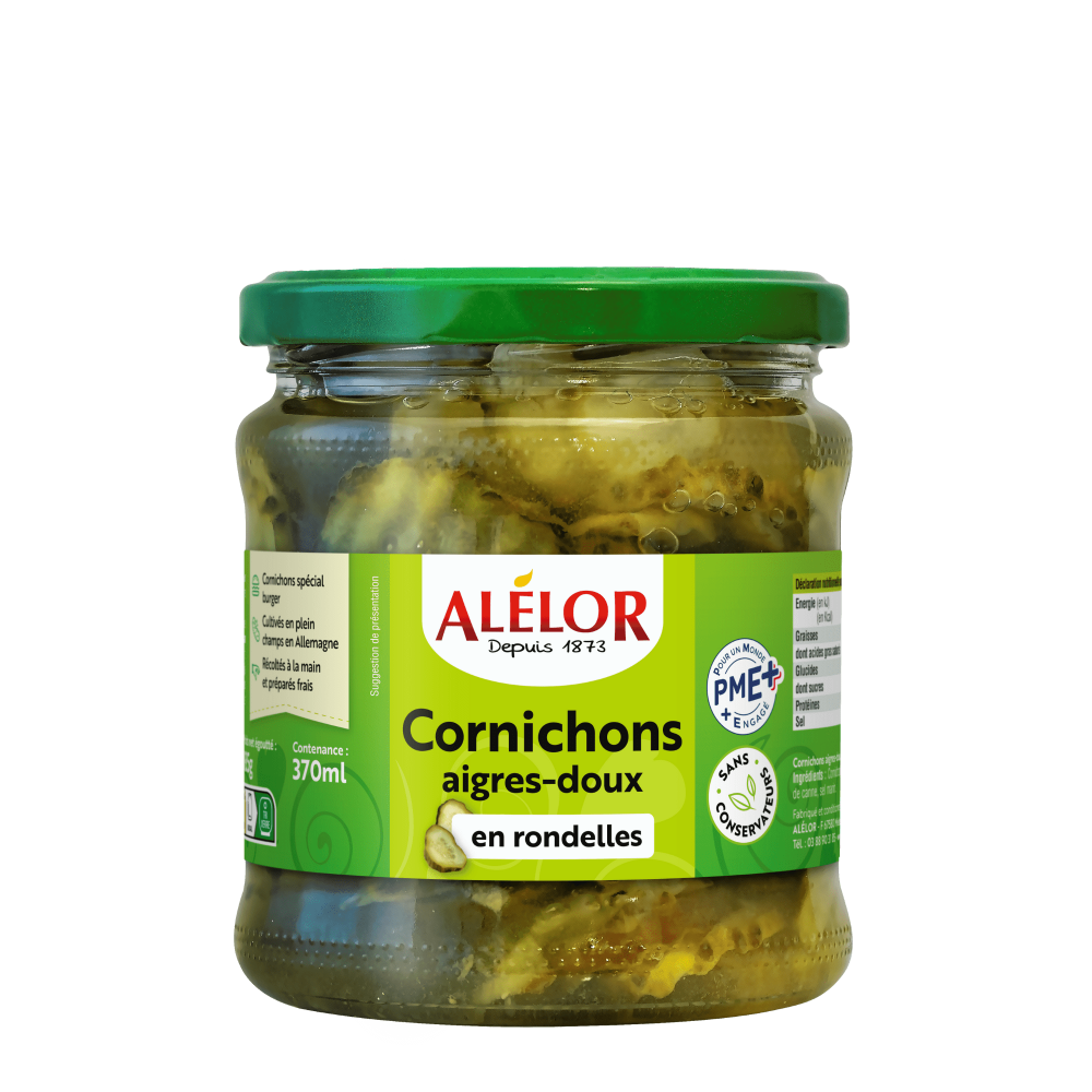 Cornichons aigresdoux en Rondelles La Boutique des Condiments